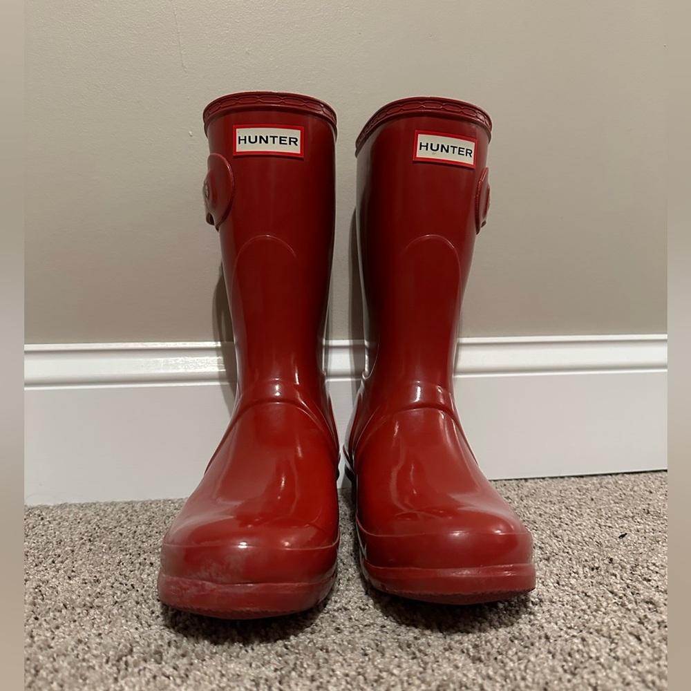 Red Hunter Boots - 9